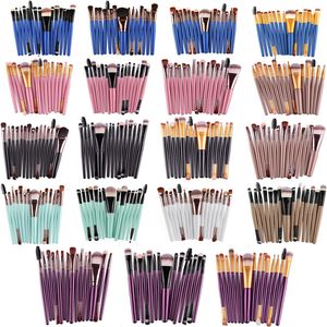 Kit pennelli per trucco Ombretto Eyeliner Ciglia Labbra Fondotinta Potere Pennello per trucco cosmetico Strumento per miscelare bellezza 15 pezzi / set DHL