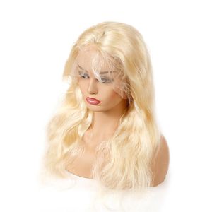 Volle Spitze Menschenhaarperücke Brasilianische Hellblonde Menschenhaar Farbe 613 # körperwelle Starke Glueless Lace Front Perücken Mit Dem Babyhaar