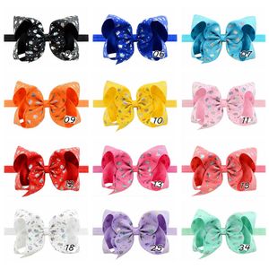 16pcs 6 inç Zarif Unicorn Yaylar Tie Bantlar İçin Çocuk Kız Renkli Elastik Hairband Saç Aksesuarları FD843 yazdır