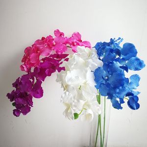 Orquídeas falsas 95 cm Vanda Bush Butterfly Orchid Phalaenopsis Flores 5 cores para casamento Flor de decoração de Natal de Natal