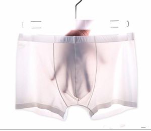 Sommar män boxer shorts is silke sexig calzoncillos hombrre slips ropa interiör homme underkläder män manlig underpant l-3xl