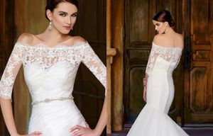 Giacche da sposa in pizzo Scialle semplice per abiti da sposa innamorati Giacche da sposa eleganti a maniche lunghe Accessori da sposa bianchi con spalle scoperte