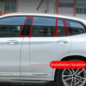 Stainless Steel 8pcs Car Window B Column Sequins Decoration Cover Trim For BMW X3 G01 G08 25i 28i 30i 2018 Auto Exterior Decals