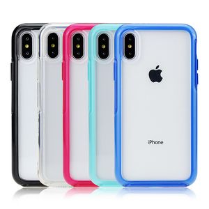 透明なケース衝撃プルーフハードPCクリア電話ケースiPhone 15 14 13 12 Mini 11 Pro Xr XS Max 7 8 Plus S20のバックカバー