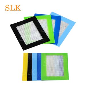 FDA approved rectangle shape Silicone Mats Wax Non-Stick Pads Silicon Dry Herb Mat Food Grade Baking Mat Dabber Sheets Jars Dab Pad 710