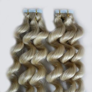 Brazilian Loose Wave Hair Tape In Human Hair Extensions 12 