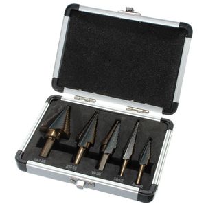 Freeshipping 5Pcs/lot Step Drill Bit Set Hss Cobalt Multiple Hole 50 Sizes SAE Step Drills Metal Drilling Woodworking Tools