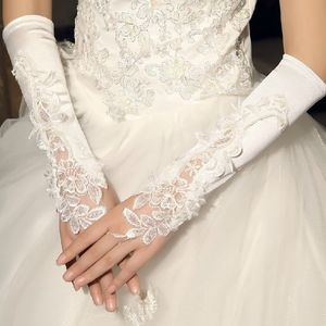 Bride Gloves long design wedding gloves lace fingerless mittens marriage accessories Gloves