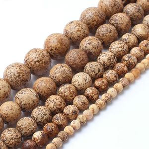 8mm Natural Wood Texture Agata Onyx Beads 15.5