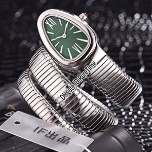 Novo 101910 SP35C6SDS 2T Caixa de aço Moldura de diamante Mostrador de prata Relógio feminino de quartzo suíço Relógios femininos baratos PTBV Puretime BV08a1291u