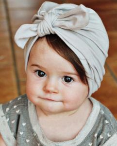 Ins-Baby Cotton Hat Spädbarn Kanin Kanin Öron Bow Knot Mössor Indiska Kepsar Söt Babyer Soft Bonnet Billiga Pris Partihandel