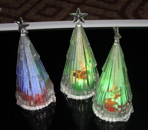 Albero di Natale acrilico con luce notturna colorata meteora di cristallo trasparente con sensazione di meteora immagine dipinta da sogno Led Rave Toy