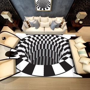 3D Pattern Parted Carpet Современный геометрический журнальный столик Спальня Гостиная Форена Нескользящая Модель Ковровое Украшение