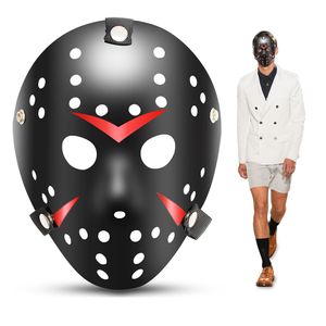 Halloweenowy kostium maska ​​Jason maska ​​Masquerade Cosplay Prop czarny świąteczny impreza dostaw maski