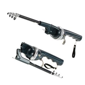 133 158CM Telescopic Mini Fishing Rod Folding Pole Combo Fiberglass Reel Lure Fishing Spinning Rod Fish Tackle Set Peace