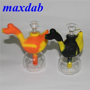 Smoke Bong Silicone Bongs Fumar Tubulação de Água Petróleo Inquebrável Água Tubos 100 Não Tóxico Tubulação de Vidro para Dab