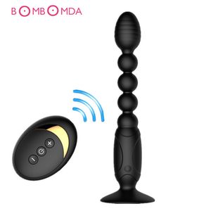 2018 nova próstata remoto massagem gay anal butt plugs bolas super sucção usb 7 velocidade vibrador masculino sex toys para homens s19706