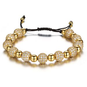 Bracciali a catena con sfere di strass per donna Braccialetto di perline di cristallo di lusso Regali di gioielli Femme Pulseras Mujer Moda