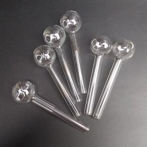 110mm pyrex glass oil burner smoking pipes handle pipe tube dab hand pipes Glass Tube Pipe