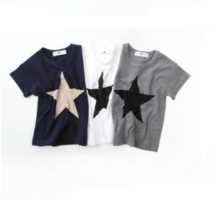 Ny mode sommar barn pojkar barnkläder bomullsstjärna kortärmad T-shirt toppar Tees Kids Boys Star Print T-shirt