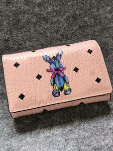 Nya mode plånböcker Sydkorea 3 vikar 3D kanin plånbok med Box328J