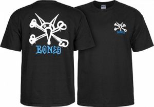 Sıçan Kemikler Kaykay Paten Kafatası Powell Peralta tişört Siyah Kafatası Og S XL Kısa Kollu Pamuk T Shirt Erkek Giyim