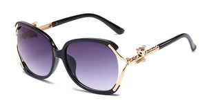 New Fashion Sunglasses Women Sun Glasses Black Vintage Cat Eyewear For Lady Gold UV400