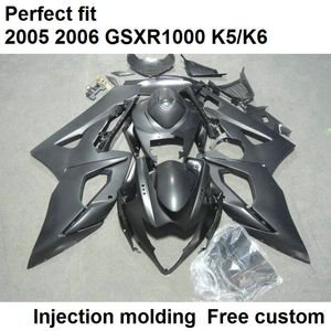 スズキGSXR1000 2005 2006ブラックオートバイフェアリングキットGSXR1000 05 06 HJ63