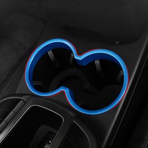 Car Styling ABS Intérieur Console Gear Shift Water Cup Holder Décoratif Couverture Garniture cadre Anneau pour Porsche Macan 2014-2018 Auto Accessoires