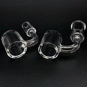 Flat Top Quartz Banger With 4mm Bottom Wall thickness 3mm XL OD 25mm Directional Thermal banger Quartz knot For Glass water pipe Rigs