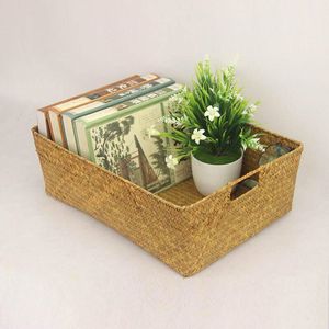 Handgjorda korgar Förvaringslåda Skrivbord Sundroys Basket Kosmetiska Underkläder Organizer Rattan Korgar Dirty Laundry Hamper