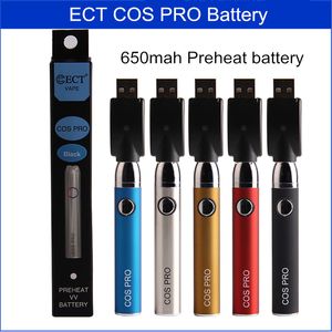 Wholesale ect battery for sale - Group buy ECT COS pro preheat battery mah vape cartridges kit touch vape O pen variable voltage v vaporizer battery e cigarette