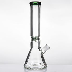 13.2 '' Beaker Bong in vetro Bong in vetro semplice con raccoglitore di ghiaccio Pipa ad acqua in vetro con base a bicchiere spesso per fumare 938
