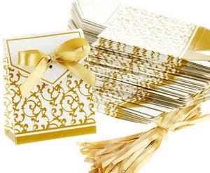 Hot Wedding Favour Favor Bag Sweet Cake Gift Candy Wrap Paper Boxes Bags Anniversary Party Birthday Baby Shower Presents Box gold silvery