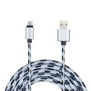 Cavo di nylon intrecciato di tipo C Cavo di ricarica dati micro USB Cavo 1m 2m 3m Cavi per samsung s6 s7 s8 plus macbook htc android phone