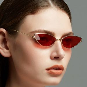 Small Women Cat Eye Sunglasses Metal Frame Vintage Cateye Sun Glasses For Men 7 Colors Wholesale Melody2041