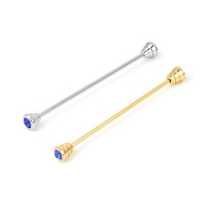 Herren Hemdkragen Pin Krawatte Krawattenklammer Verschluss Brosche Bar Barbell Revers Stick Neu