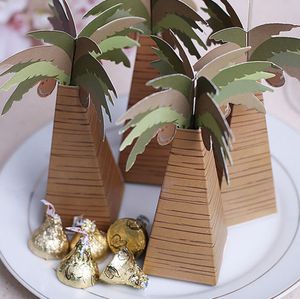 Candy Packing Favor Box Palm Tree Wedding Favor Box Chocolate Candy Gift Boxes Wholesale