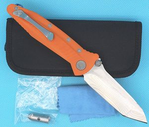 Drop shipping Orange Delta Force Survival Folding knife D2 Satin Tanto Blade Ball Bearing Outdoor Camping Hiking Tactical Knives