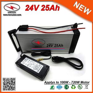700Wリアラックバッテリー24V 25Ah電動自転車電池使用3.7V 2.5Ah 18650セル30A BMS + 2A充電器送料無料
