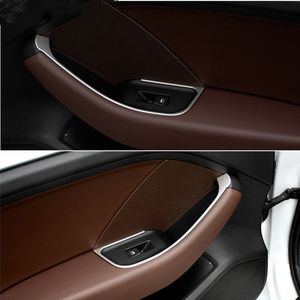 Paslanmaz çelik kapı kol dayama kolları çerçeve trim şerit için Audi A3 8 V 2014-16 araba iç pencere kaldırıcı düğmesi sticker