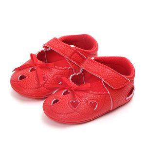 Newborn Baby Girls Leather Sandals Toddler Prewalkers Summer Kids Soft Crib Sole Shoes Girls First Walkers Shoes