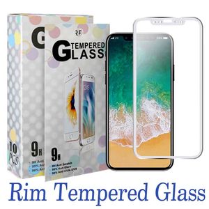 Temperato Screen Protector Full Cover di vetro ultra-sottile 3D curvo bordo di titanio della lega di disegno per Iphone XS Max XR 8 con il pacchetto