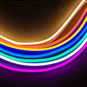 Neon Halat LED Şerit RGB AC 220 V 50 Metre Açık Su Geçirmez 5050 SMD Işık 60Leds / M ile Güç Kesilebilir 1 Metre 240 V