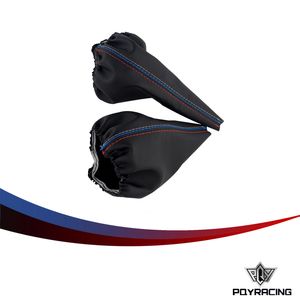 PQY-Manual Da Vara de Engrenagem Para BMW Série 3 E36 E46 M3 Car Shift Handbrake Gaiter Shift Bota de Couro de Inicialização Do Carro-Styling PQY-SBC13