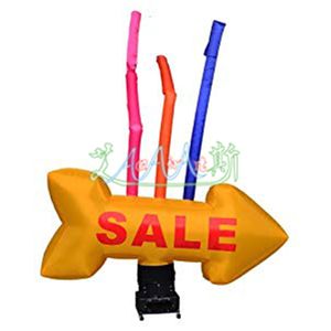 Customized 3m H Multi-color Inflatable Dancing Star Arrow with Base for Guiding Customers to Indicate the Direction in Large Outdoor Event Promotions