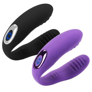 Su geçirmez U Tipi Giyilebilir Vibratör 10 Hız Vibratör USB Şarj edilebilir G-Spot Çift J2208 vibratörler Seks Oyuncak Canlandıracak