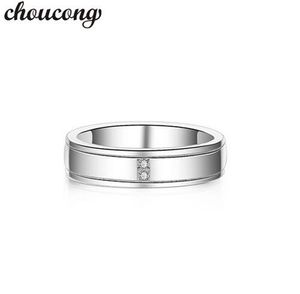 choucong nuovo moda uomo anello da dito 5A zircone Cz argento sterling 925 maschio emgagement fede nuziale anello per regalo padre