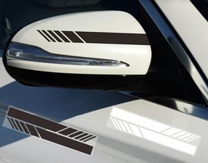 2pcs/set Universal Auto Rearview Mirror Side Decal Stripe DIY Decoration Exterior Sticker Fit For bmw audi benz porsche honda toyota ford