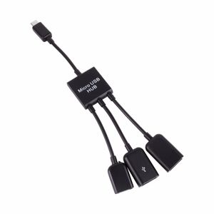 VBestLife 3 In 1 USB OTG Kablo Mikro USB HUB 3 bağlantı noktası USB OTG adaptörü Akıllı telefon tablet PC Universal